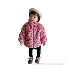 Girls Leopard Coat Thickened